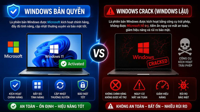 Windows bản quyền là gì?